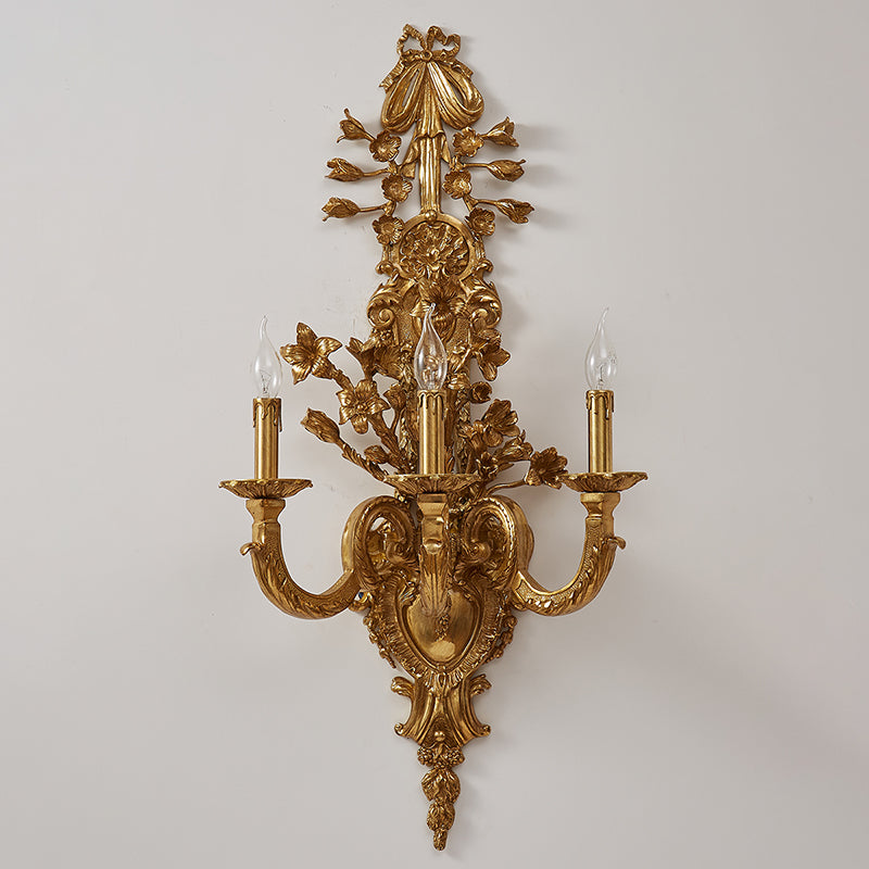 Blanche Brass Wall Lamp – Refined Multi-Head Vertical Brass Wall Sconce