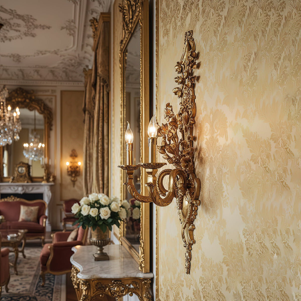 Blanche Brass Wall Lamp – Refined Multi-Head Vertical Brass Wall Sconce