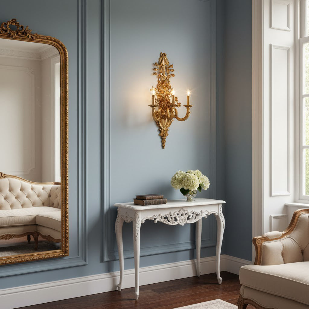 Blanche Brass Wall Lamp – Refined Multi-Head Vertical Brass Wall Sconce