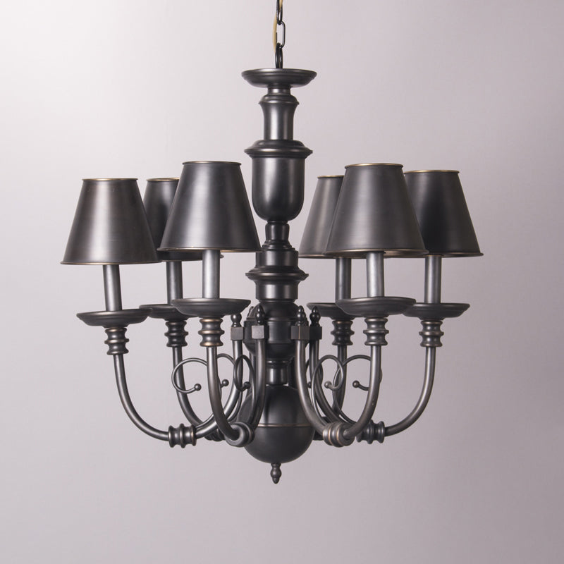 Blanche Chandelier – Polished Brass & Color-Matching Diffuser Chandelier