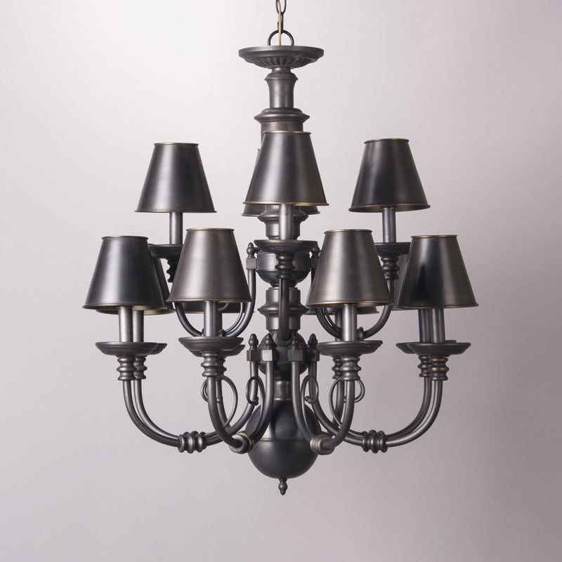 Blanche Chandelier – Polished Brass & Color-Matching Diffuser Chandelier