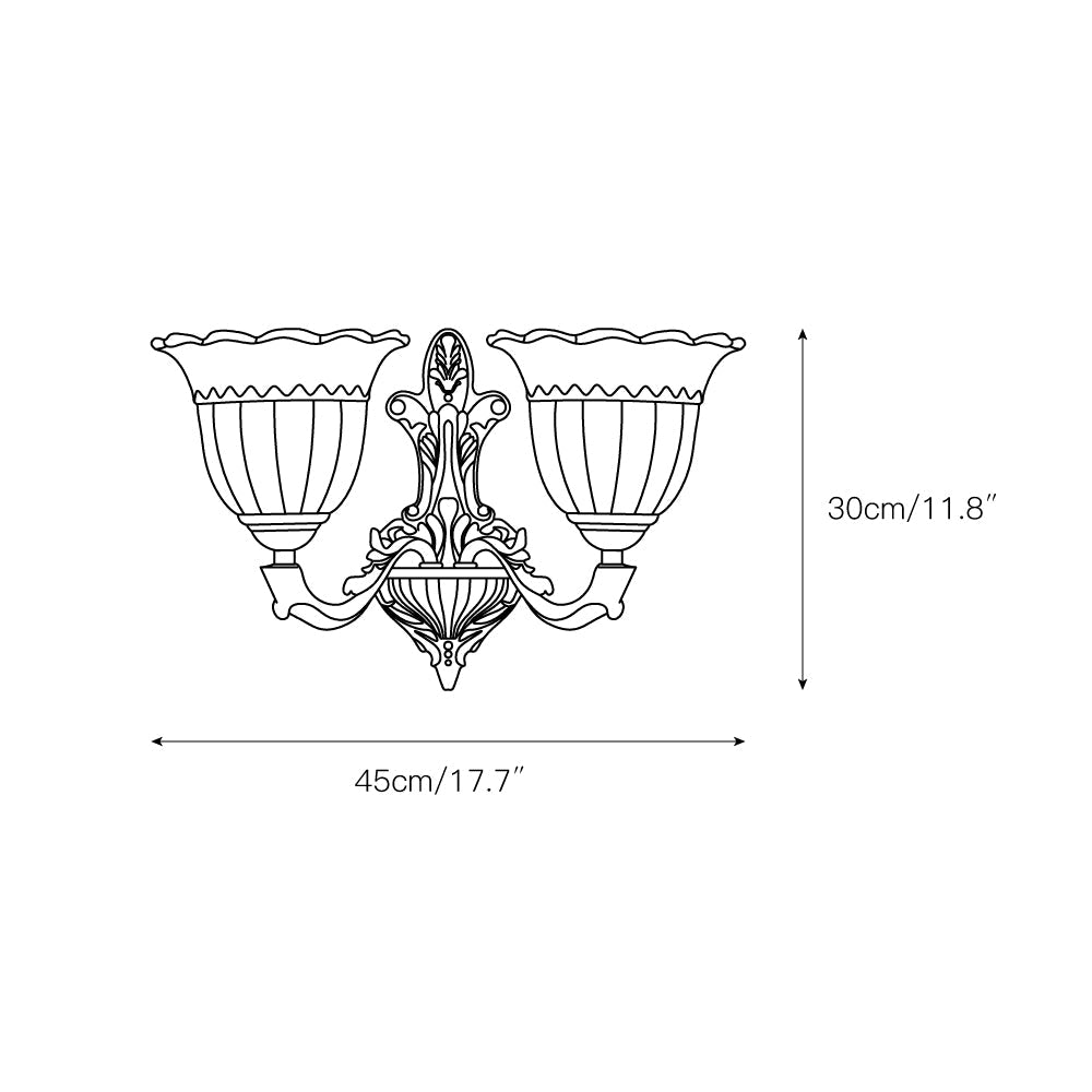 Bloom Flower Brass Sconce – Intricate Brass Floral & Glass Wall Sconce