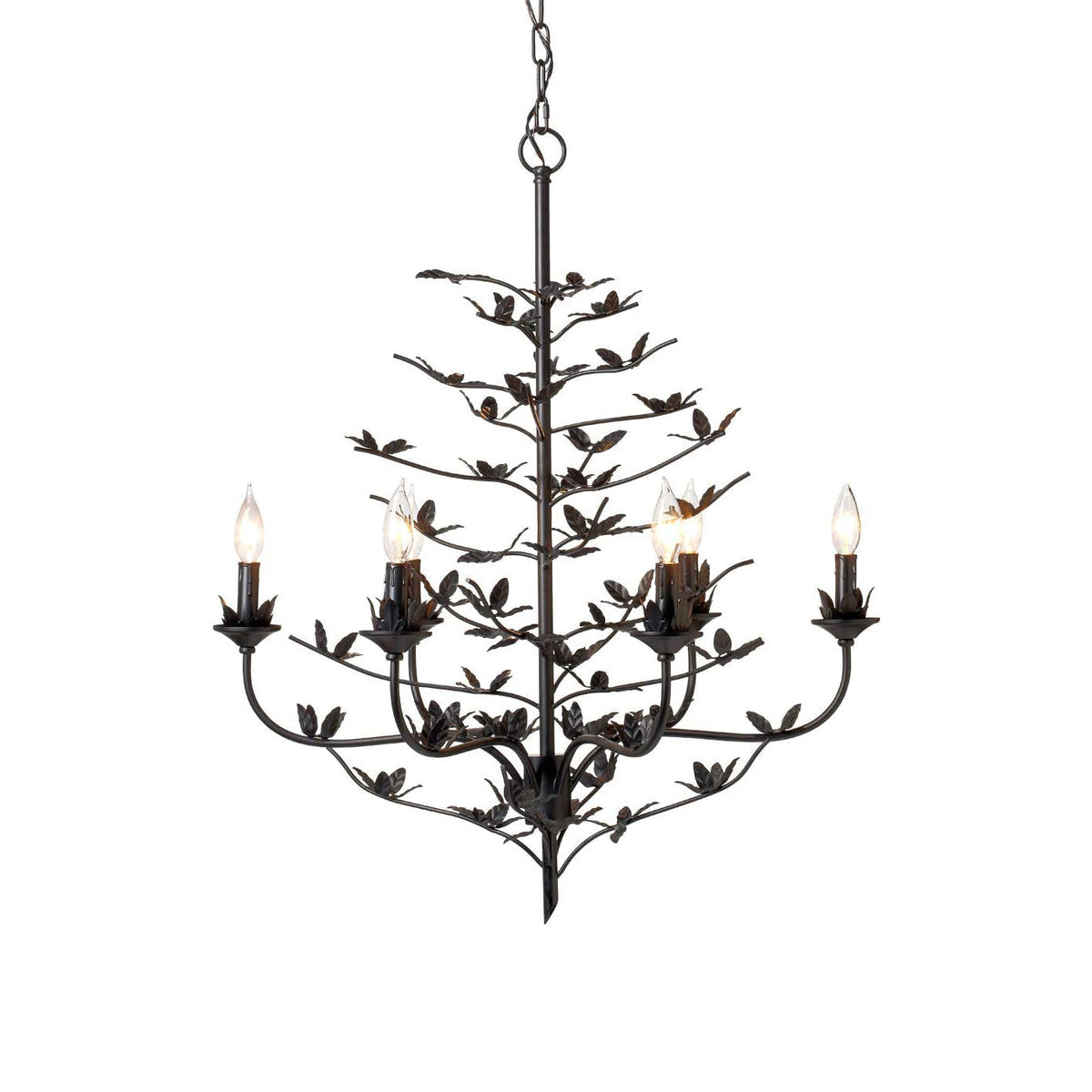 Blooming Chandelier – Handcrafted Botanical Iron & Candlestick Chandelier