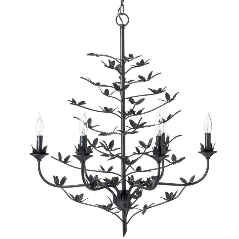 Blooming Chandelier – Handcrafted Botanical Iron & Candlestick Chandelier