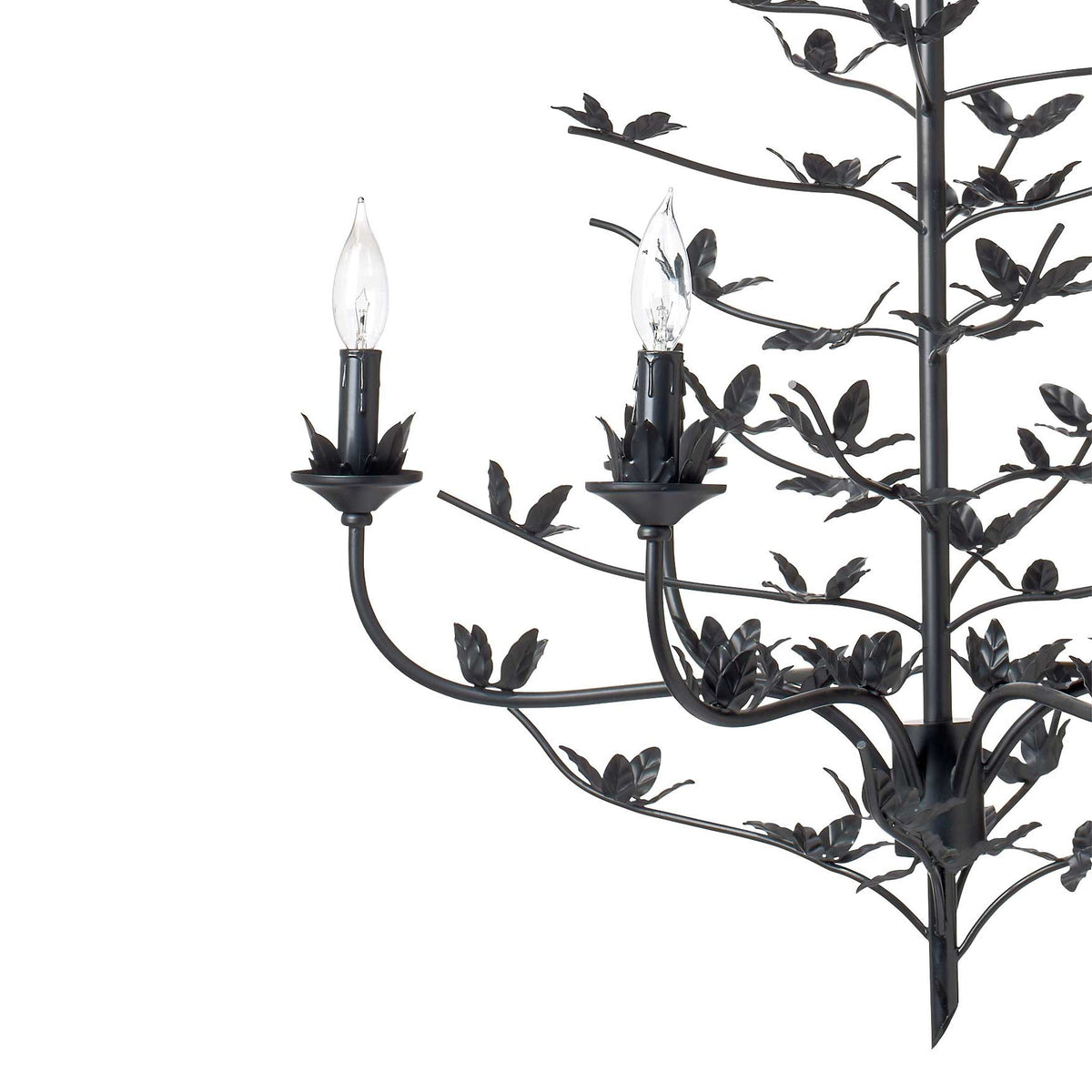 Blooming Chandelier – Handcrafted Botanical Iron & Candlestick Chandelier