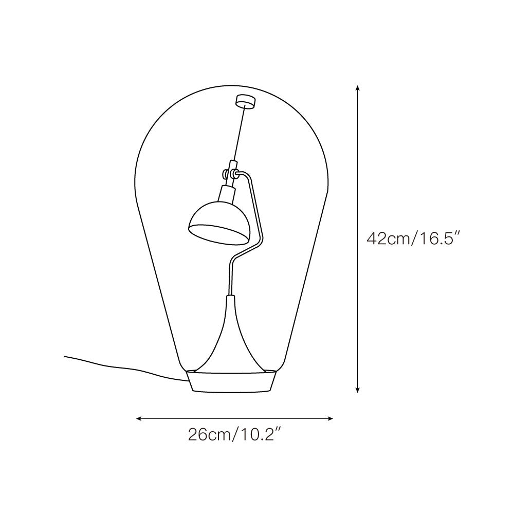 Blow Table Lamp – Industrial Blown Glass Bulb & Touch-Dimming Table Light