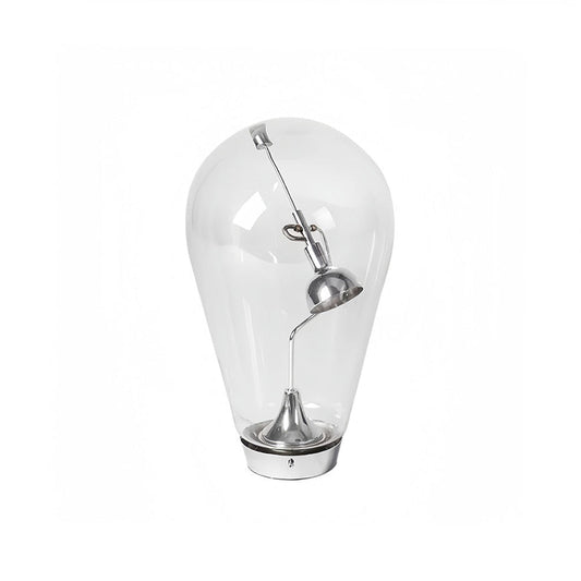 Blow Table Lamp – Industrial Blown Glass Bulb & Touch-Dimming Table Light