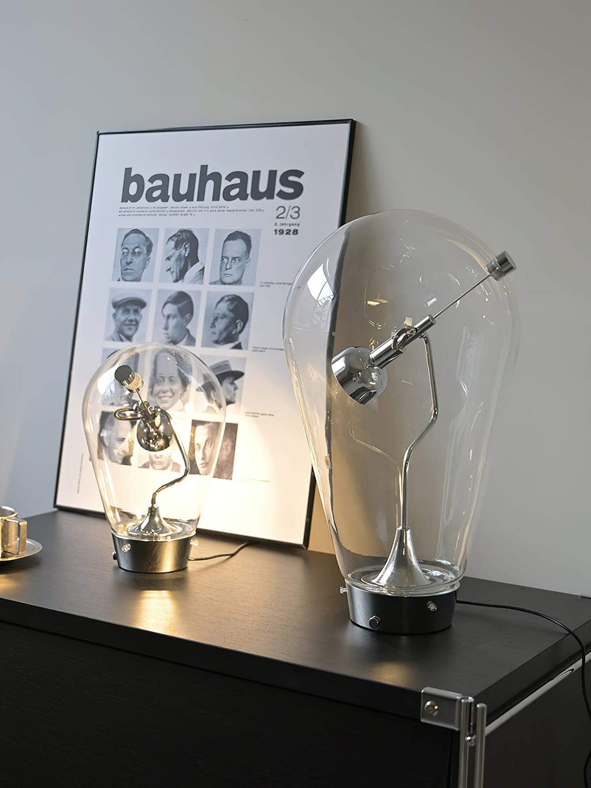 Blow Table Lamp – Industrial Blown Glass Bulb & Touch-Dimming Table Light