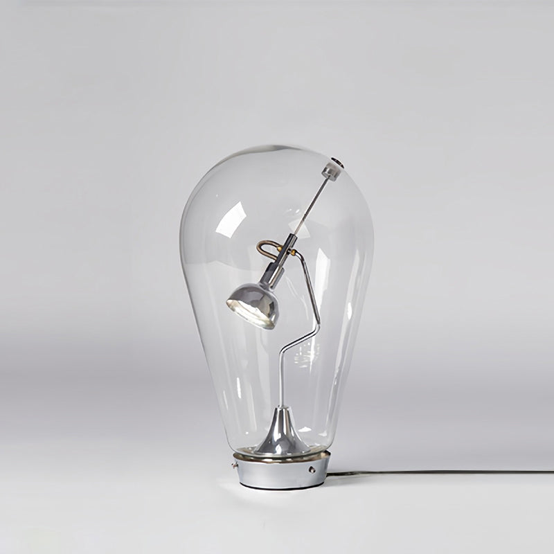 Blow Table Lamp – Industrial Blown Glass Bulb & Touch-Dimming Table Light
