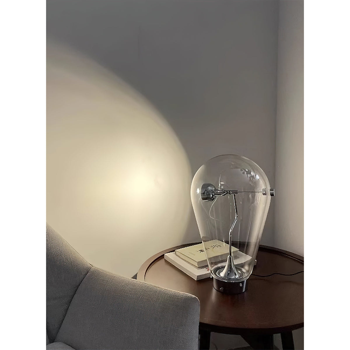 Blow Table Lamp – Industrial Blown Glass Bulb & Touch-Dimming Table Light