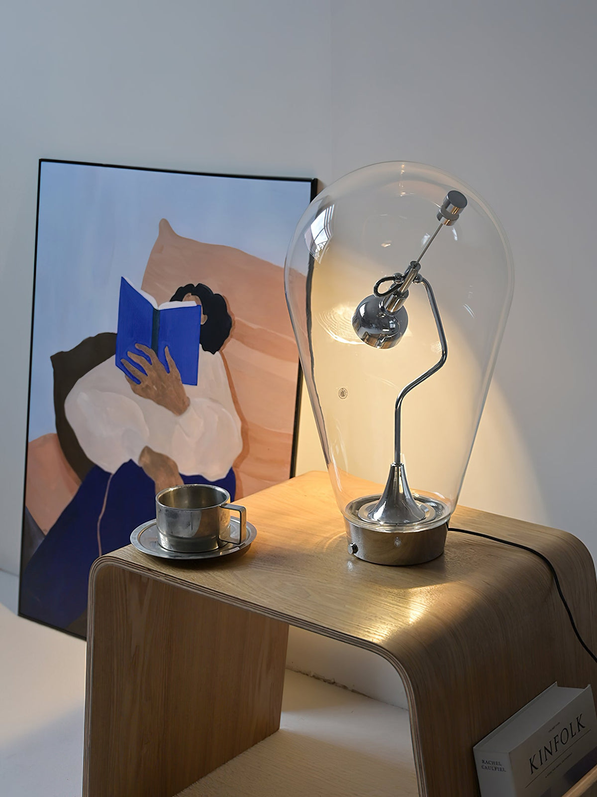 Blow Table Lamp – Industrial Blown Glass Bulb & Touch-Dimming Table Light