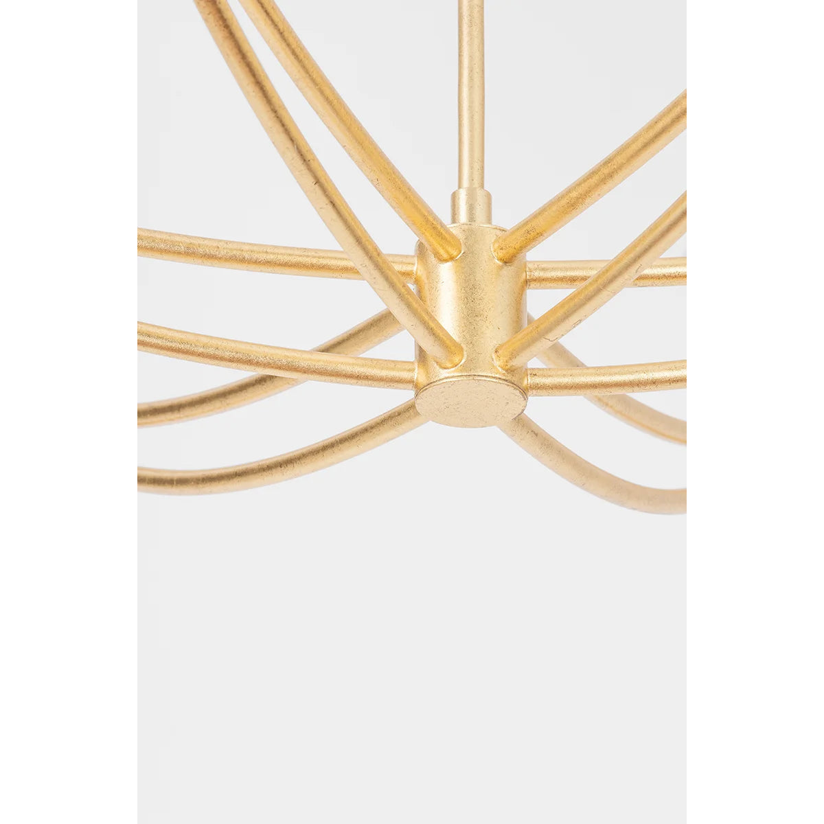 Bo Chandelier – Minimalist Heritage Arm Chandelier with Tapered Linen Shades