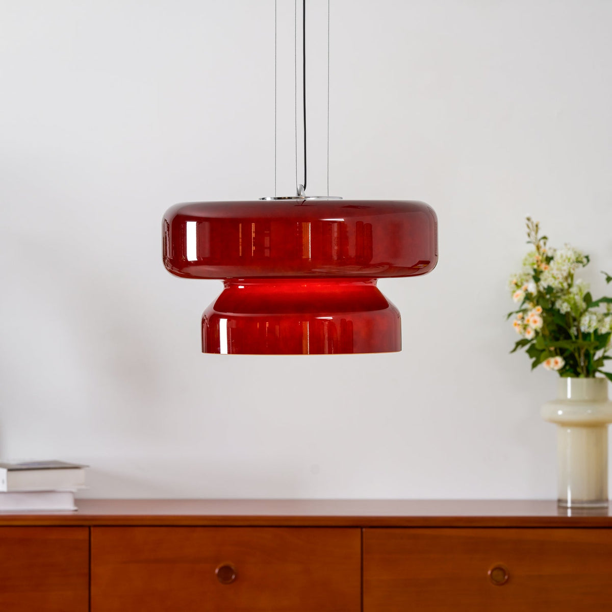 Bohemia Pendant Lamp – Dual-Volume Translucent Colored Glass Pendant Light