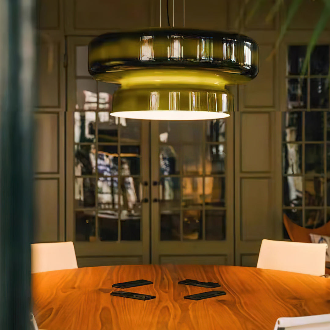 Bohemia Pendant Lamp – Dual-Volume Translucent Colored Glass Pendant Light