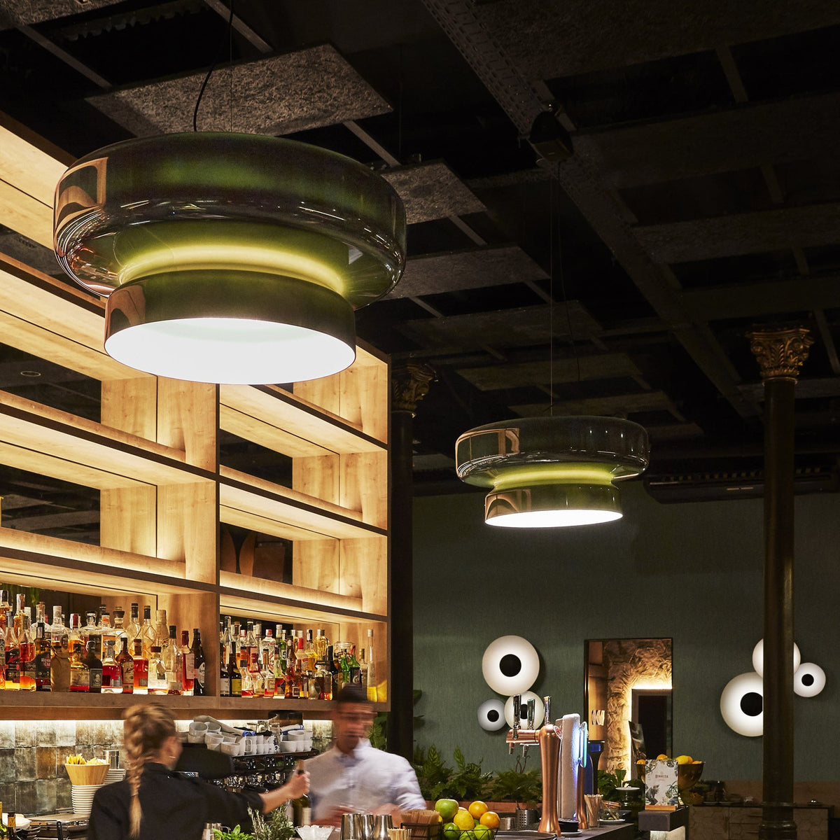 Bohemia Pendant Lamp – Dual-Volume Translucent Colored Glass Pendant Light