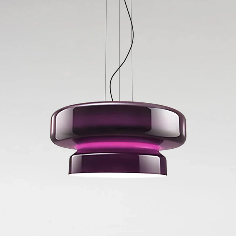 Bohemia Pendant Lamp – Dual-Volume Translucent Colored Glass Pendant Light
