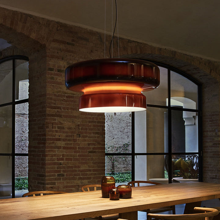Bohemia Pendant Lamp – Dual-Volume Translucent Colored Glass Pendant Light