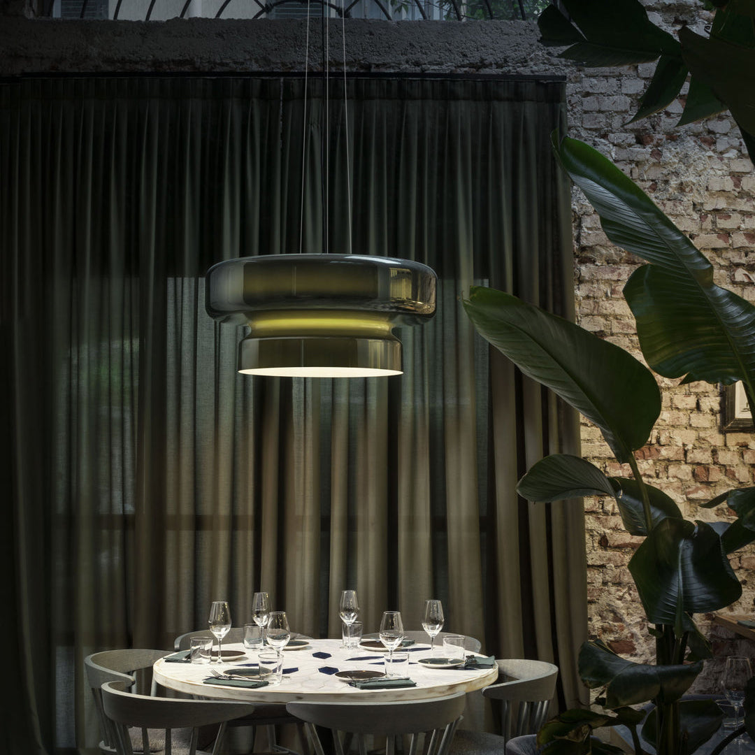 Bohemia Pendant Lamp – Dual-Volume Translucent Colored Glass Pendant Light
