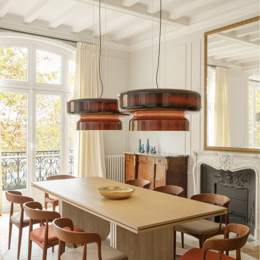 Bohemia Pendant Lamp – Dual-Volume Translucent Colored Glass Pendant Light