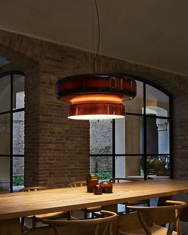 Bohemia Pendant Lamp – Dual-Volume Translucent Colored Glass Pendant Light