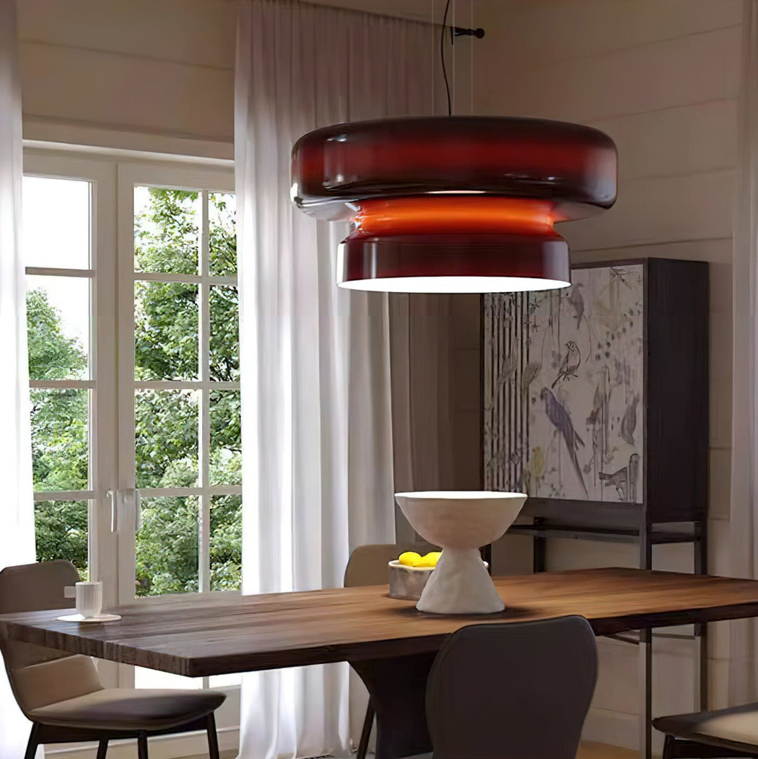 Bohemia Pendant Lamp – Dual-Volume Translucent Colored Glass Pendant Light