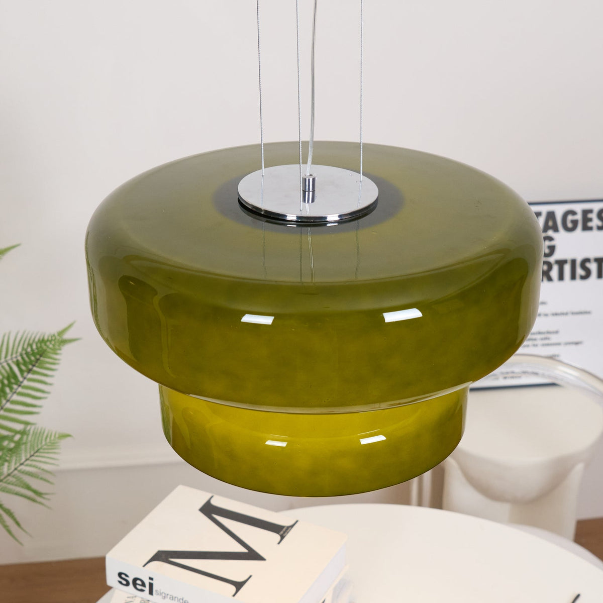 Bohemia Pendant Lamp – Dual-Volume Translucent Colored Glass Pendant Light