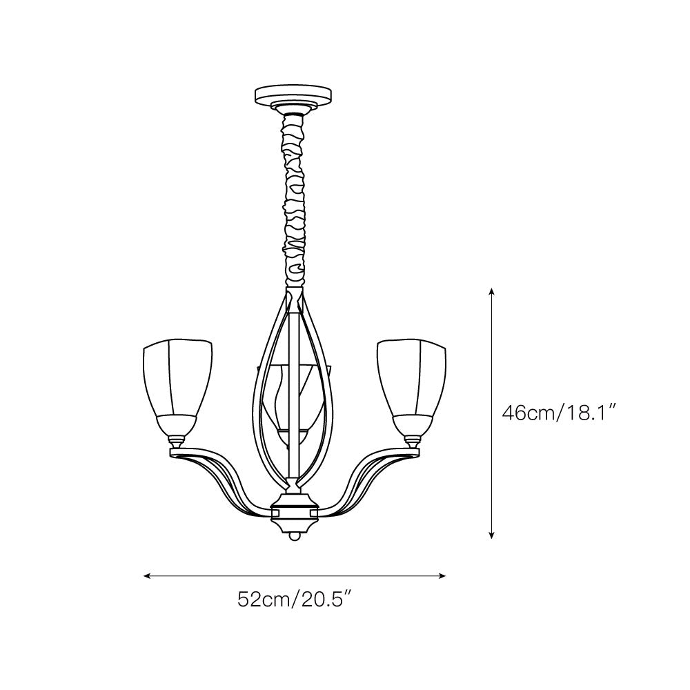 Bolla Chandelier – Polished Brass & Glass Globe Multi-Head Chandelier