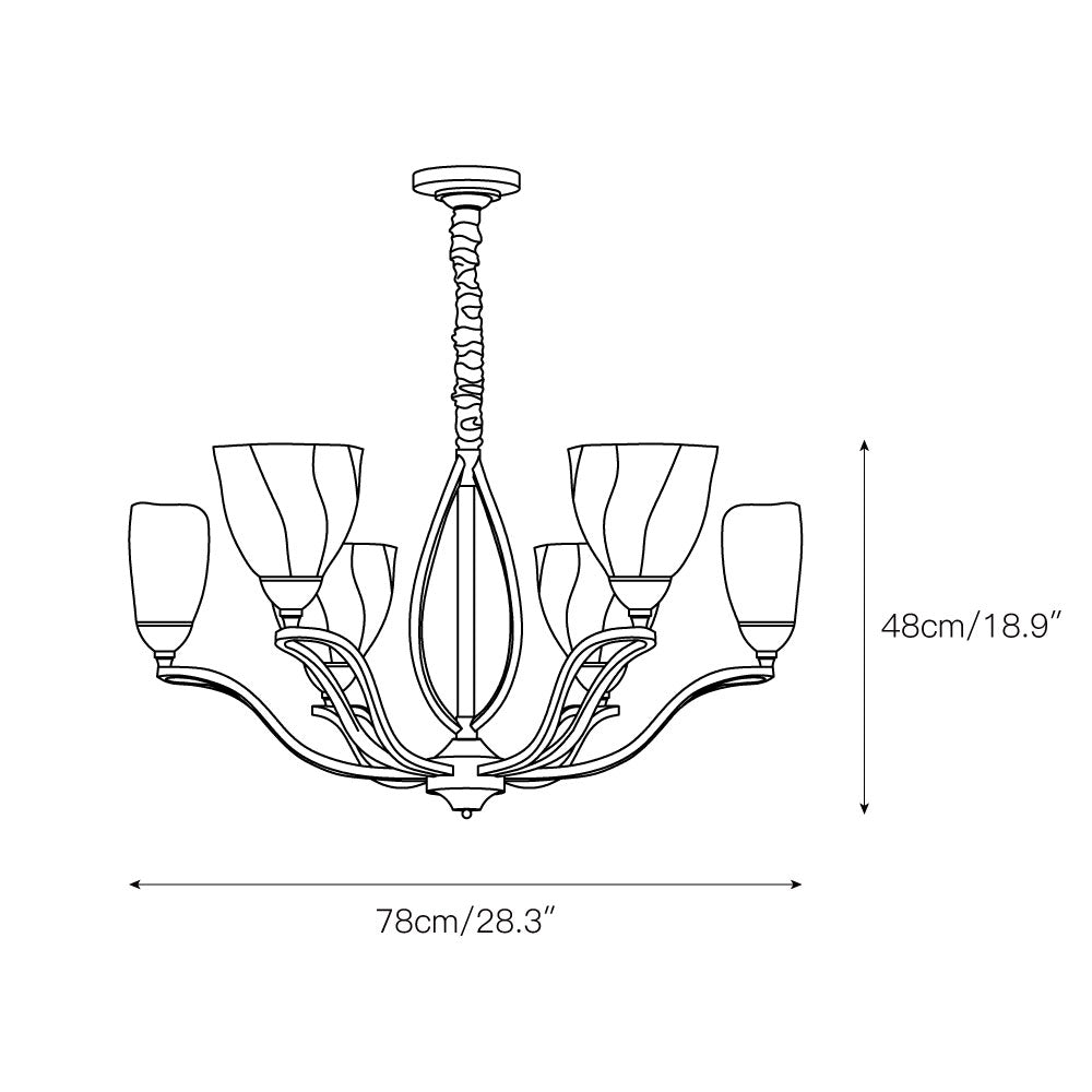 Bolla Chandelier – Polished Brass & Glass Globe Multi-Head Chandelier