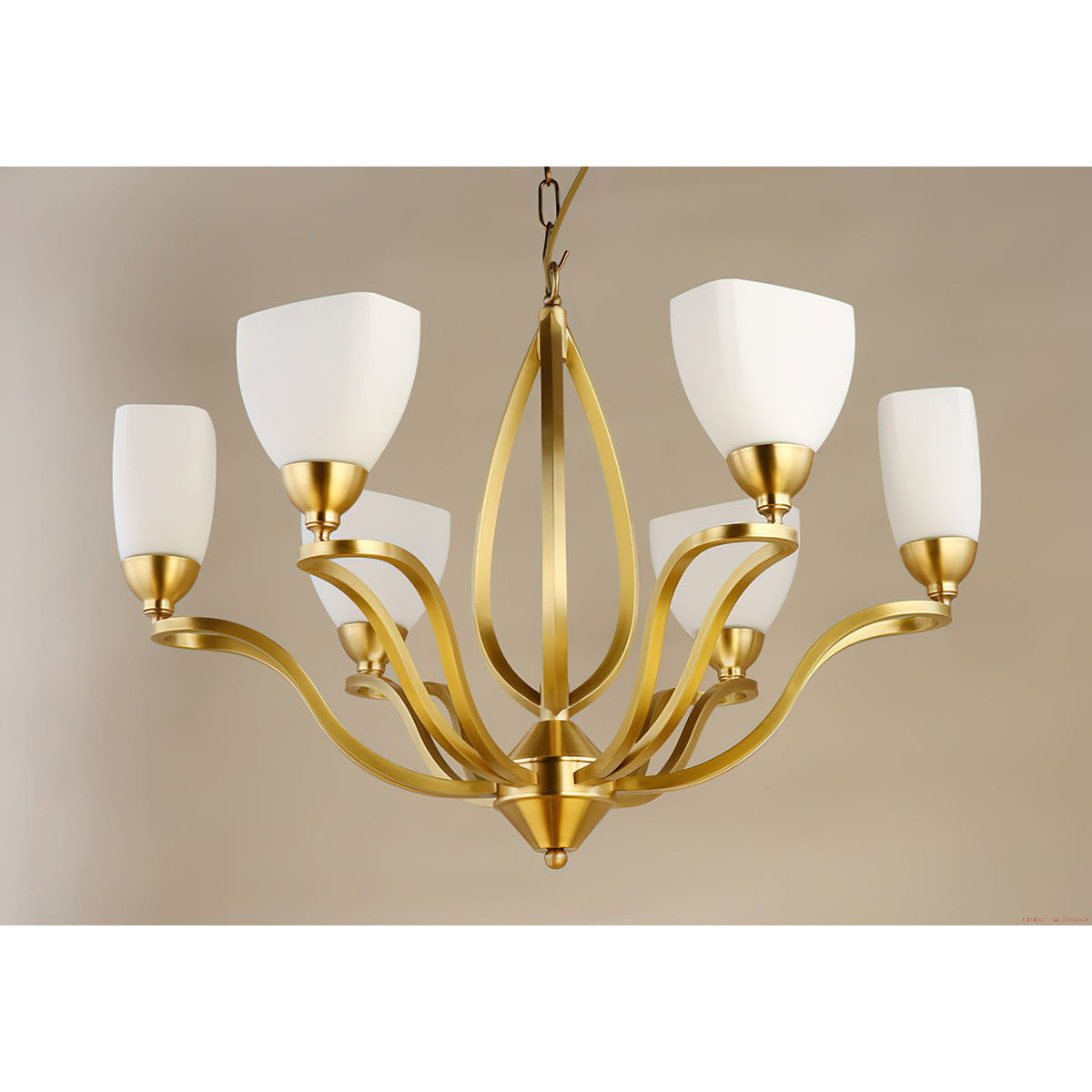 Bolla Chandelier – Polished Brass & Glass Globe Multi-Head Chandelier