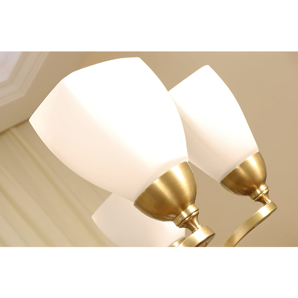 Bolla Chandelier – Polished Brass & Glass Globe Multi-Head Chandelier
