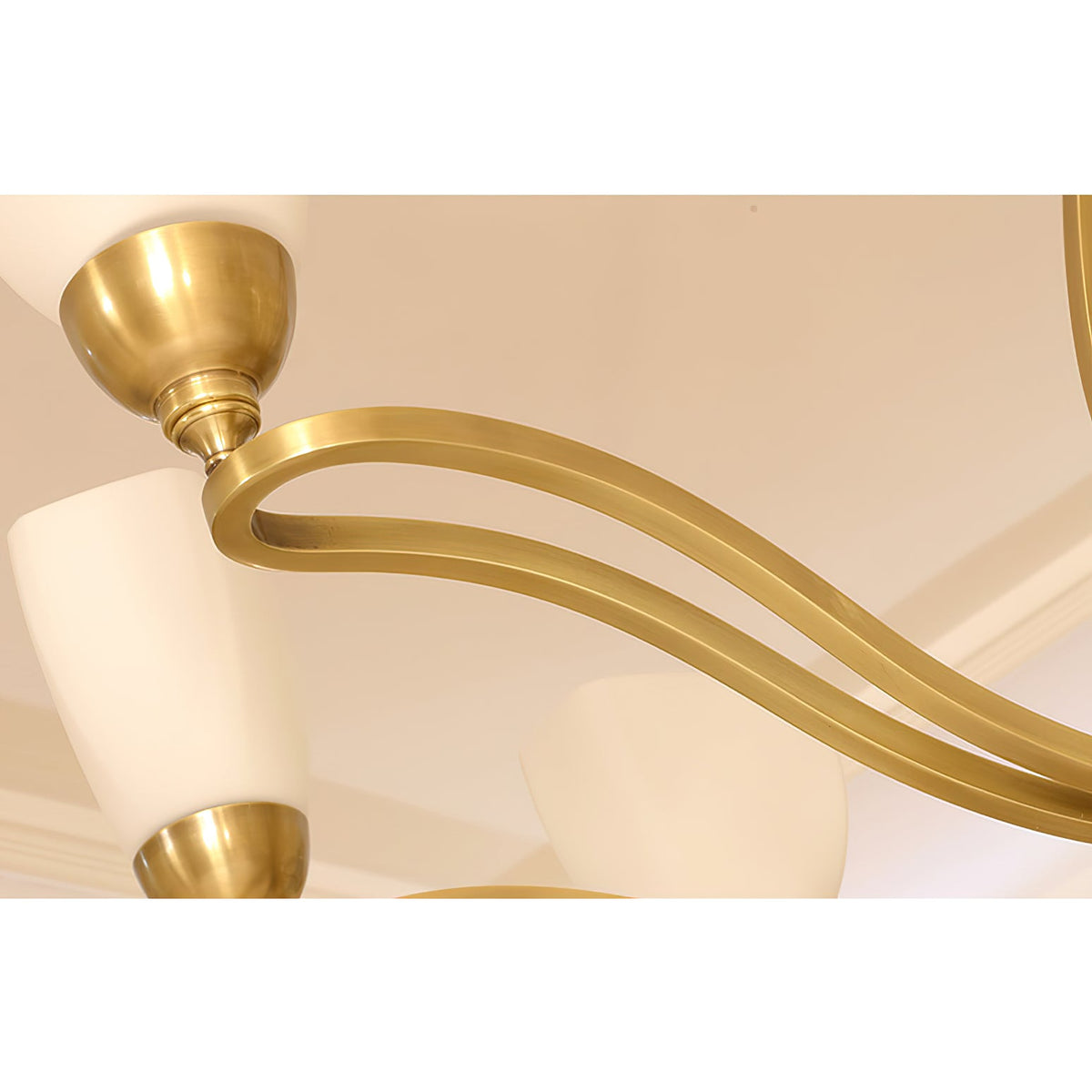 Bolla Chandelier – Polished Brass & Glass Globe Multi-Head Chandelier