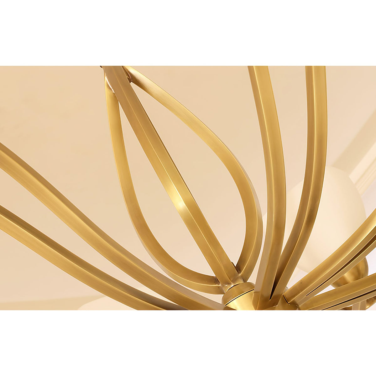 Bolla Chandelier – Polished Brass & Glass Globe Multi-Head Chandelier