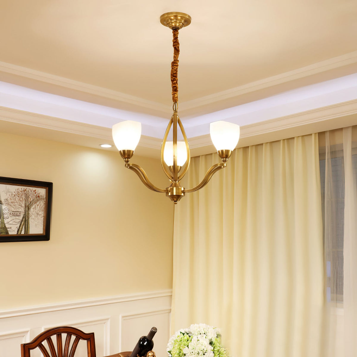 Bolla Chandelier – Polished Brass & Glass Globe Multi-Head Chandelier