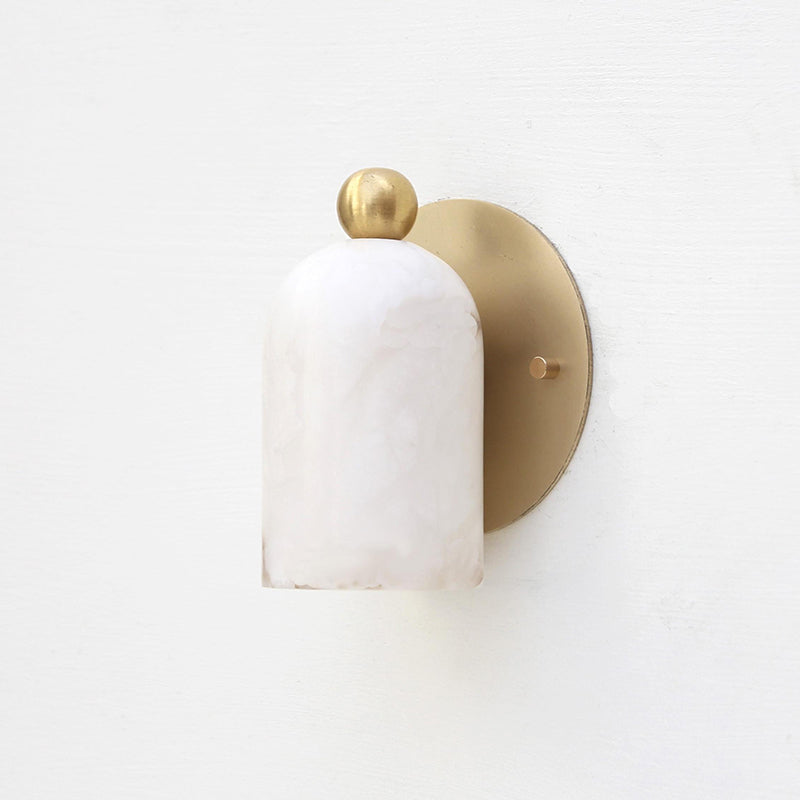 Bombelles Alabaster Wall Lamp – Sculptural Natural Alabaster & Metal Wall Sconce