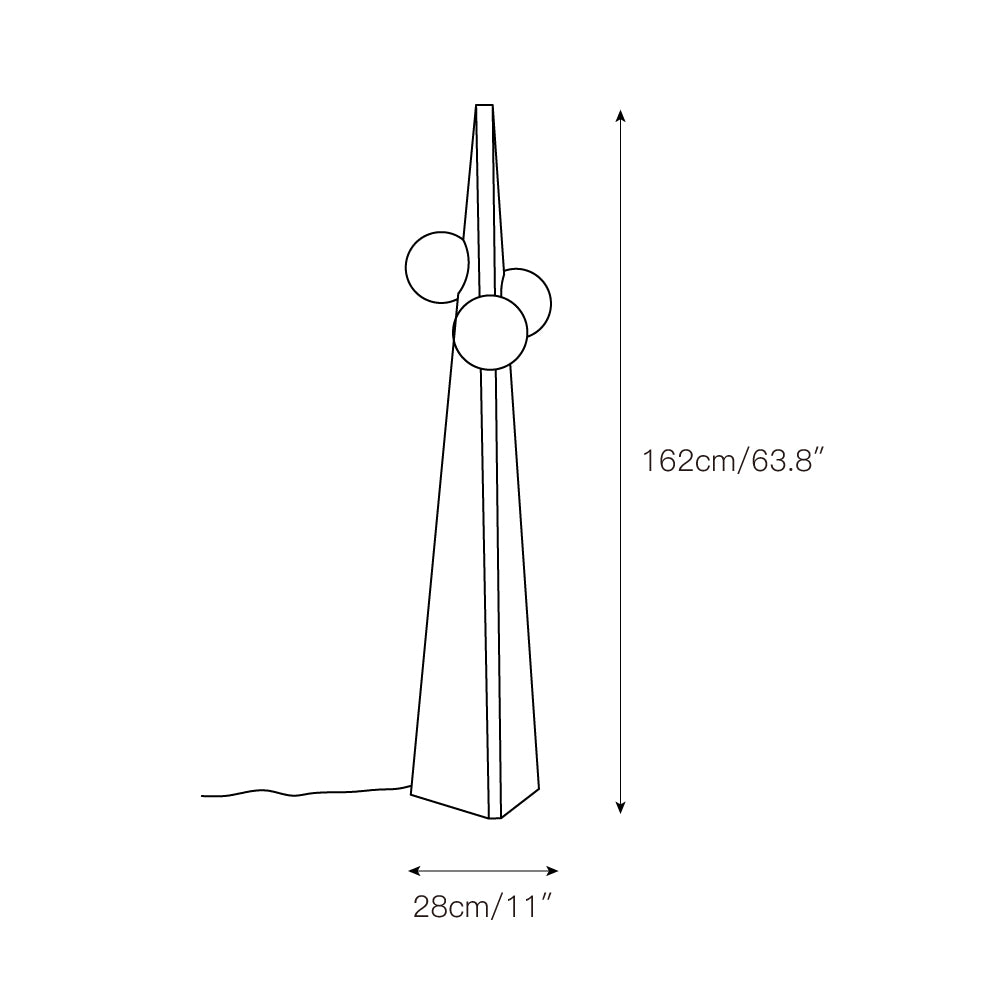 Bonhomme Floor Lamp – Human-Scale Artisanal Glass & Iron Statement Floor Light