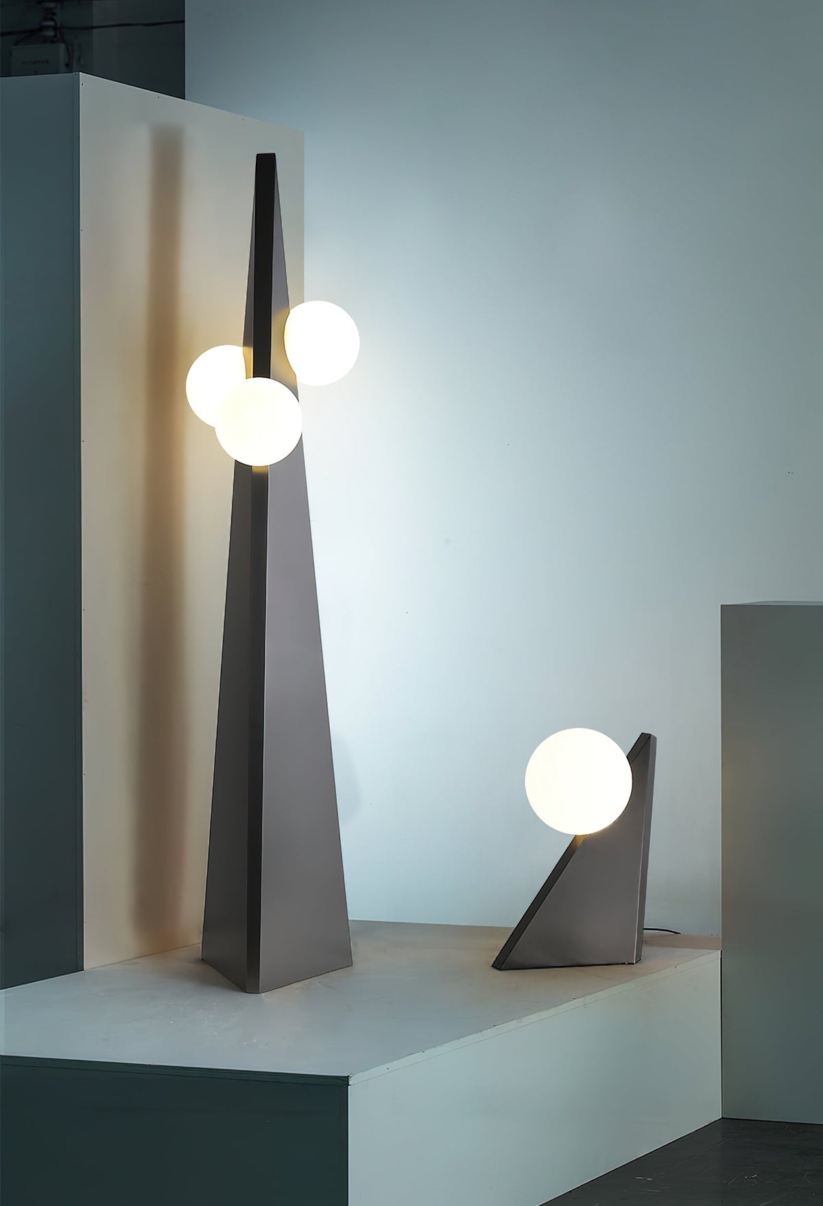Bonhomme Floor Lamp – Human-Scale Artisanal Glass & Iron Statement Floor Light