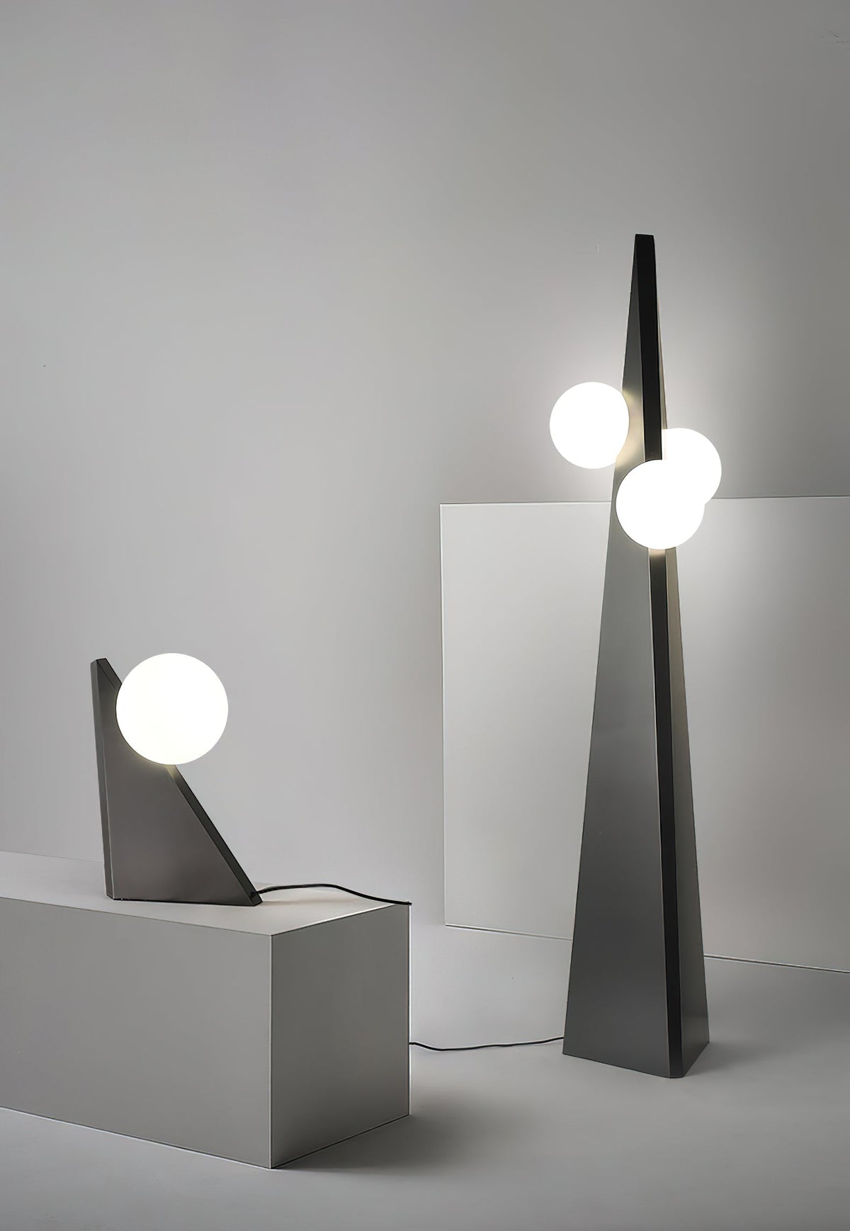Bonhomme Floor Lamp – Human-Scale Artisanal Glass & Iron Statement Floor Light