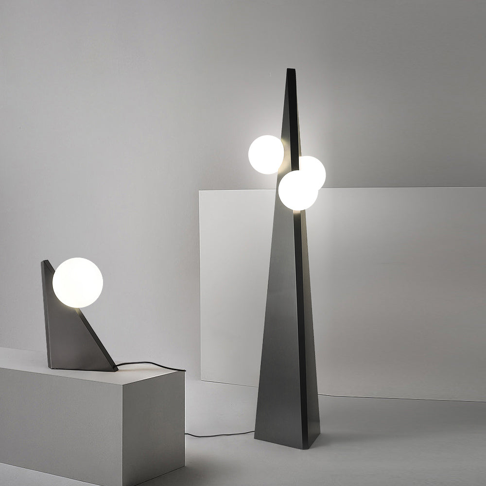 Bonhomme Floor Lamp – Human-Scale Artisanal Glass & Iron Statement Floor Light
