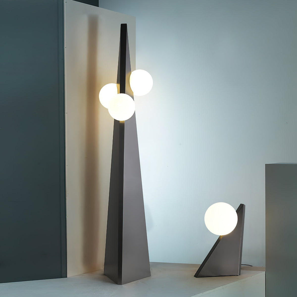 Bonhomme Floor Lamp – Human-Scale Artisanal Glass & Iron Statement Floor Light