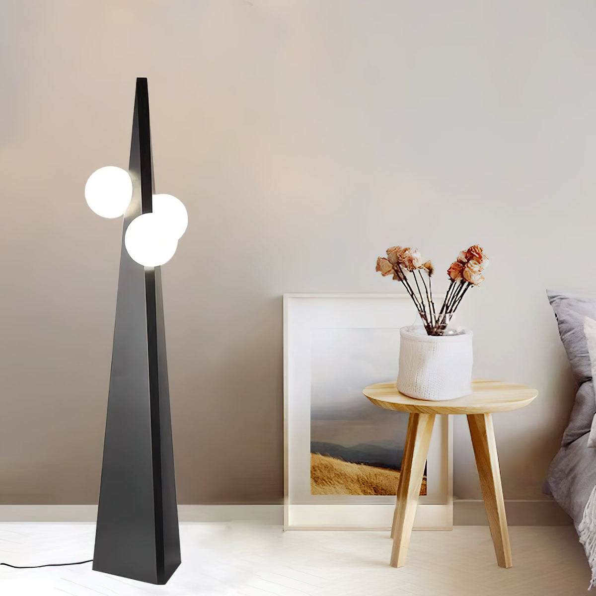 Bonhomme Floor Lamp – Human-Scale Artisanal Glass & Iron Statement Floor Light