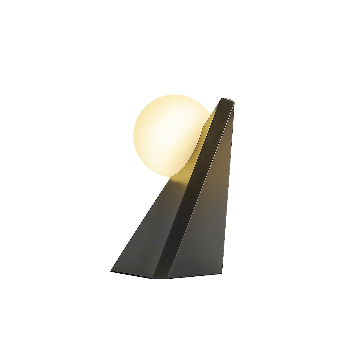 Bonhomme Table Lamp – Oblique Triangle Metal & Glass Task Table Light
