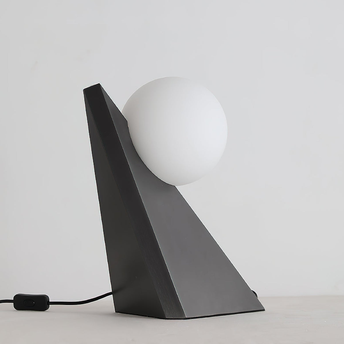 Bonhomme Table Lamp – Oblique Triangle Metal & Glass Task Table Light