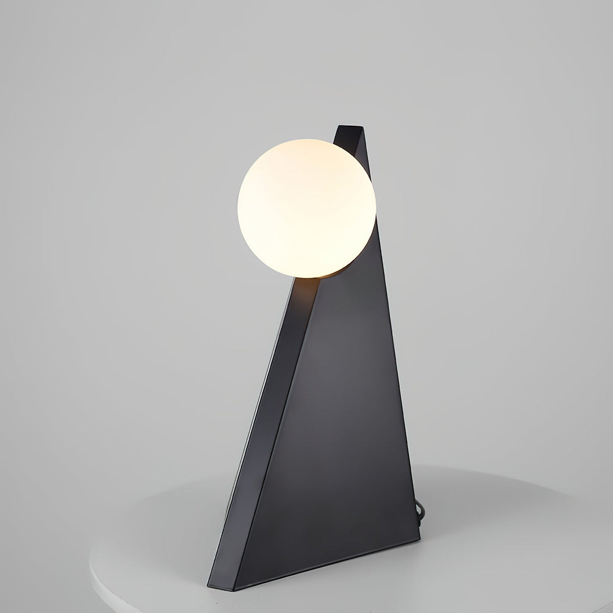 Bonhomme Table Lamp – Oblique Triangle Metal & Glass Task Table Light