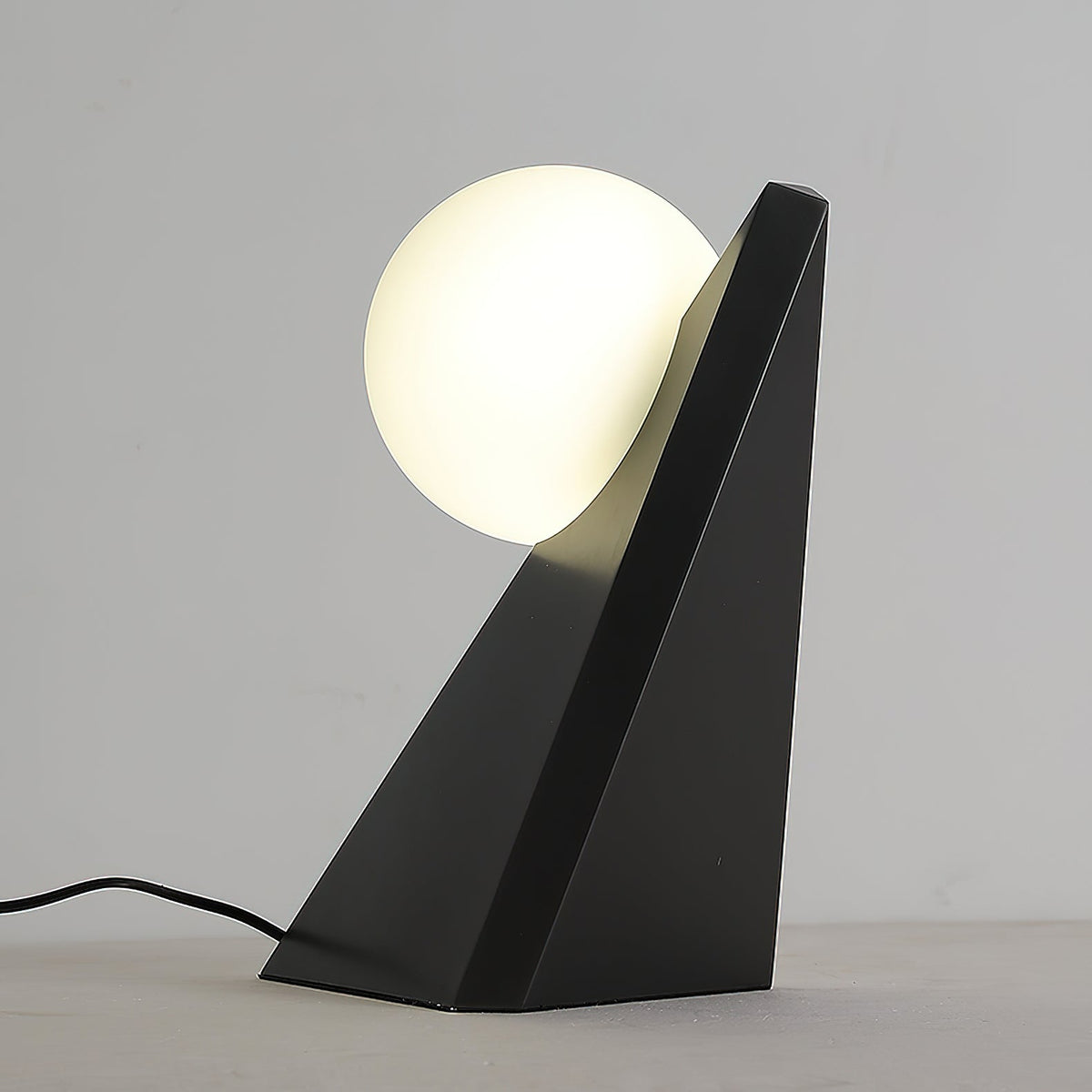 Bonhomme Table Lamp – Oblique Triangle Metal & Glass Task Table Light