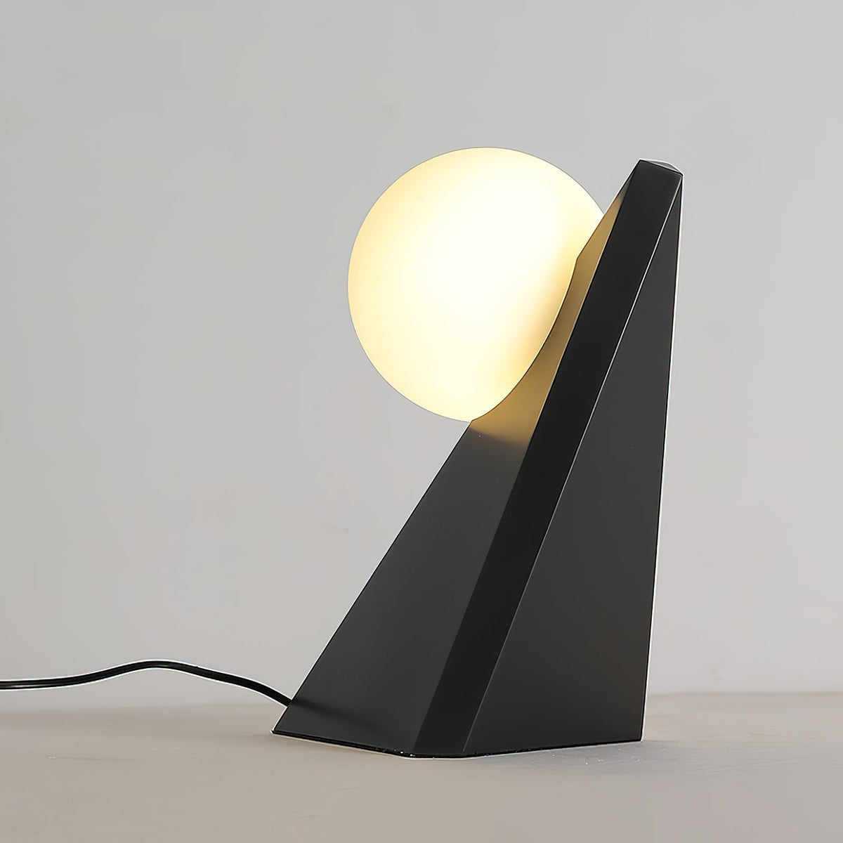 Bonhomme Table Lamp – Oblique Triangle Metal & Glass Task Table Light