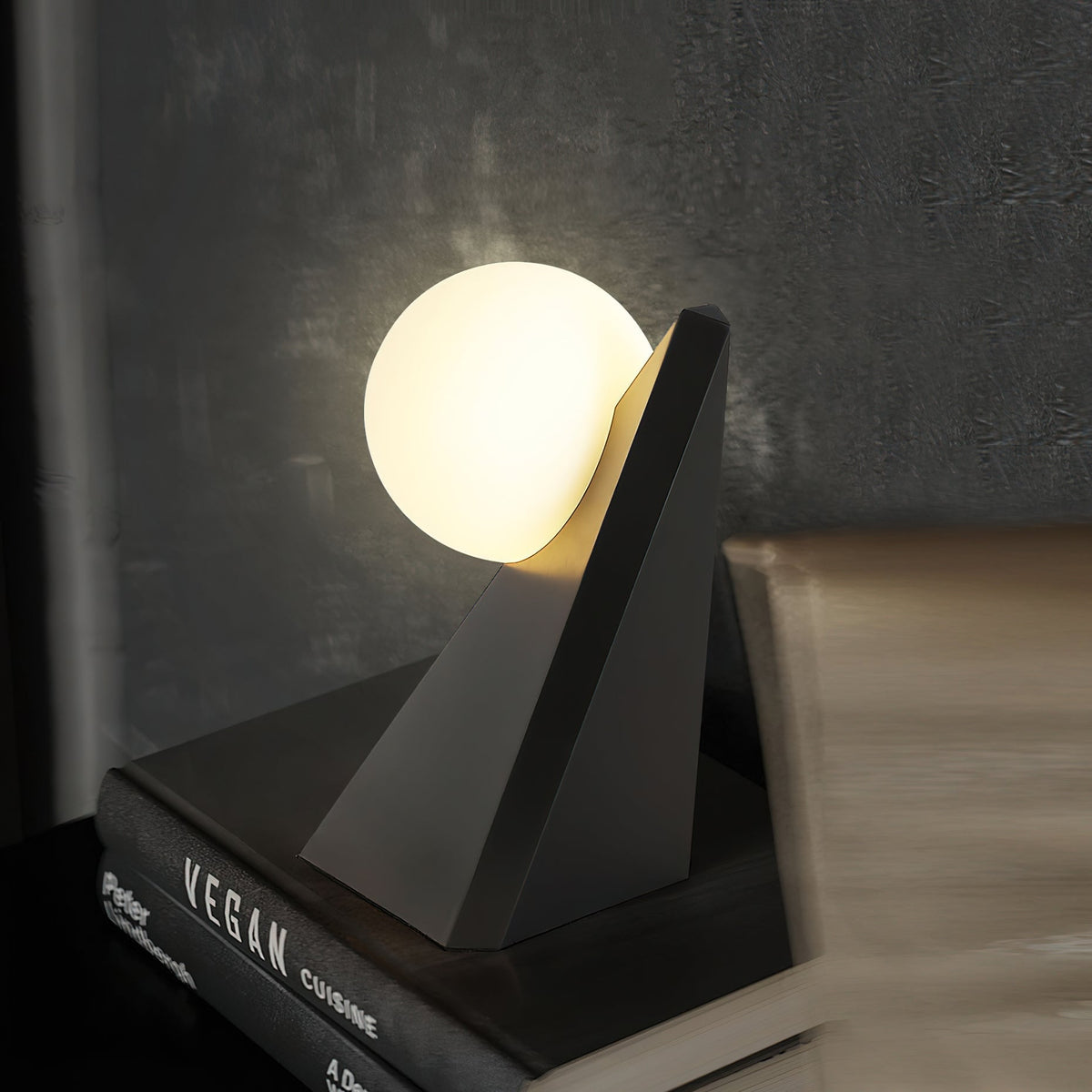 Bonhomme Table Lamp – Oblique Triangle Metal & Glass Task Table Light