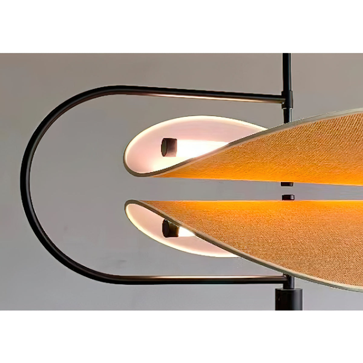 Bonnie Pendant Light – Saffron-Inspired Organic Fabric & Integrated LED Chandelier