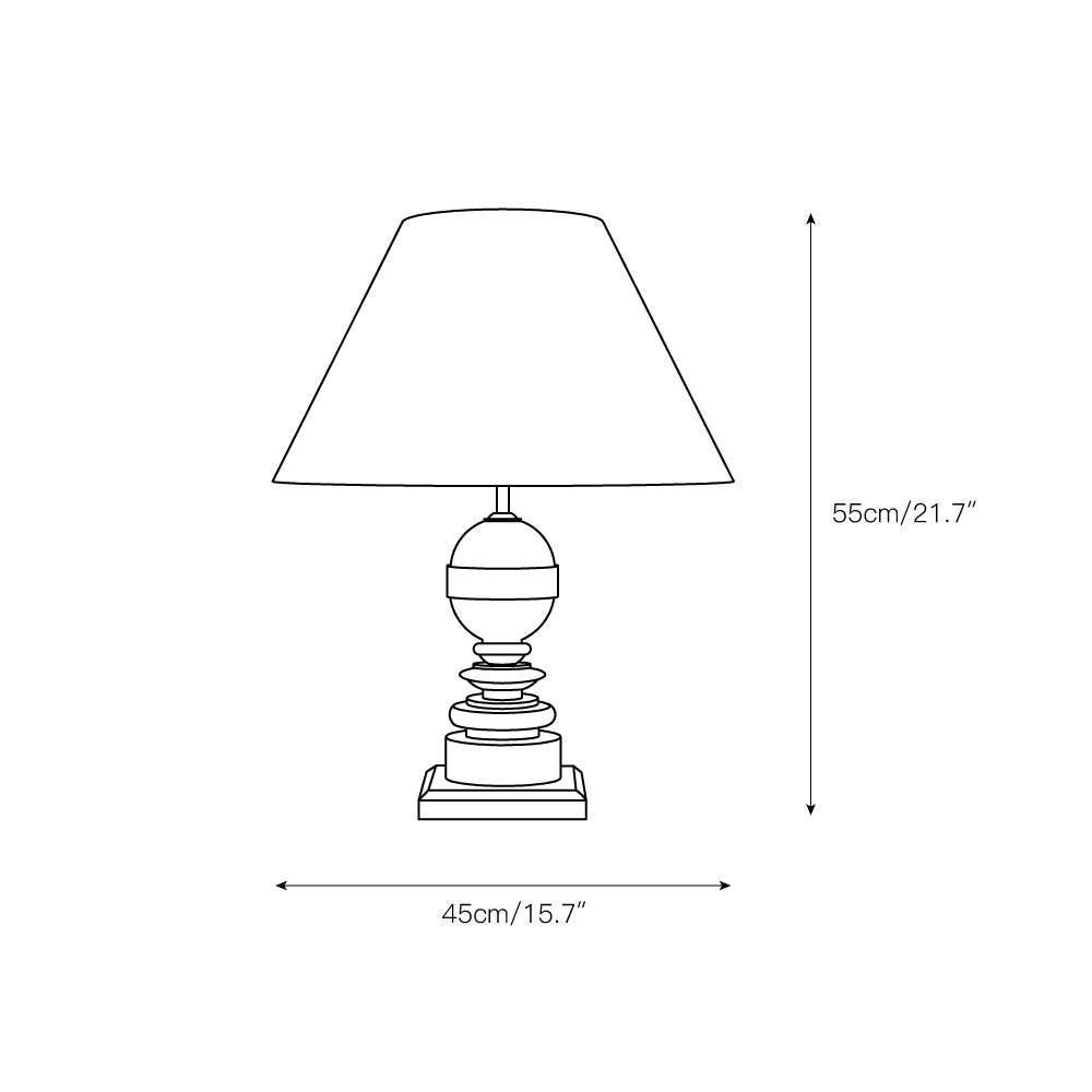 Borealis Table Lamp – Hand-Carved Solid Wood & Fabric Shade Table Light