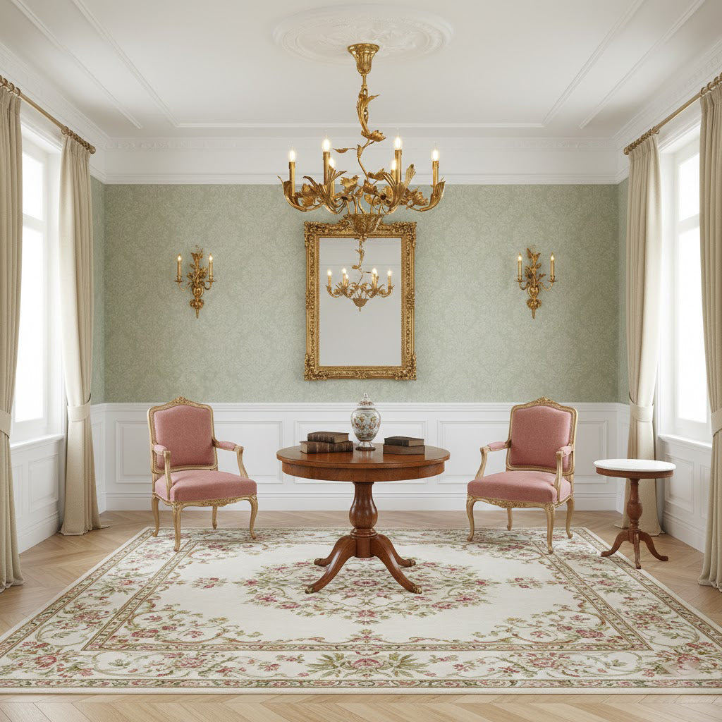 Borgia Brass Chandelier – Classical French Provincial Leaf Motif Brass Chandelier
