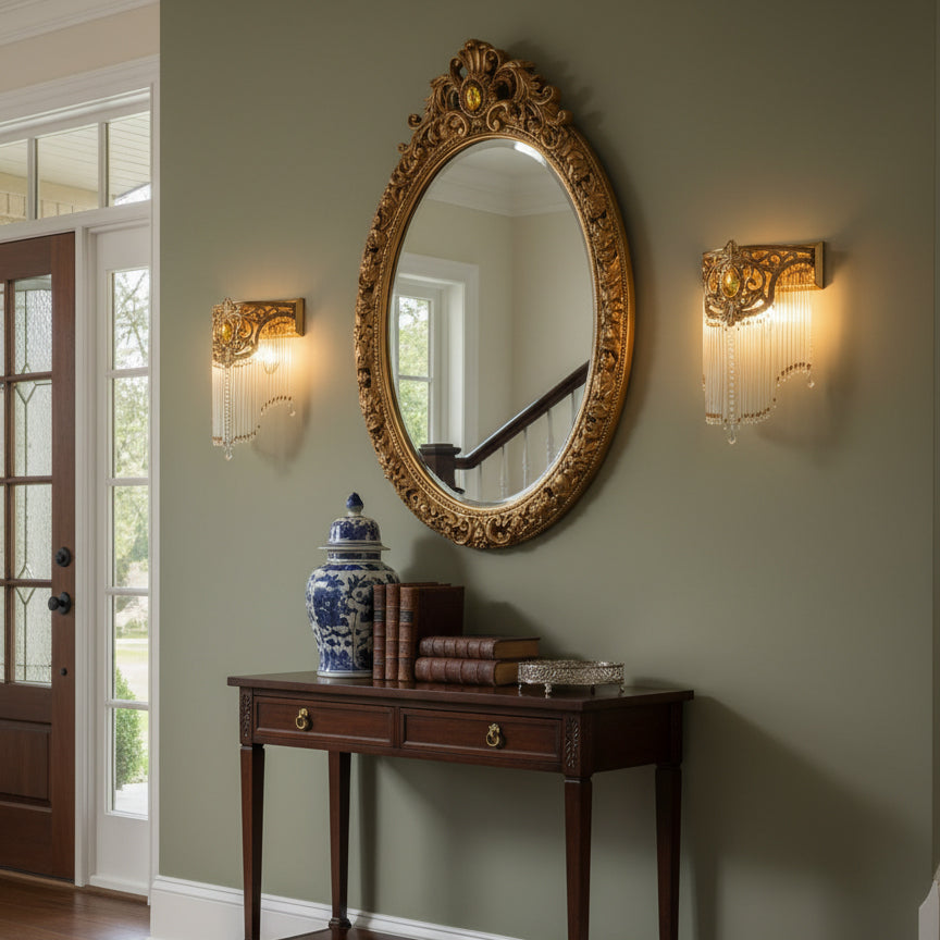 Bow Tie Crystal Wall Lamp – Refined Brass & Crystal Bow Tie Wall Sconce